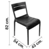 Silla de plástico negra de 50.5x56x82cm - Image 2