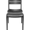 Silla de plástico negra de 50.5x56x82cm - Image 3