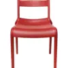 Silla de plástico roja de 50.5x56x82cm - Image 3