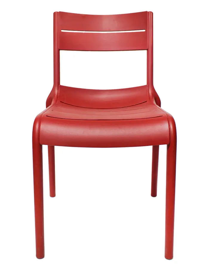 Silla de plástico roja de 50.5x56x82cm - Image 3