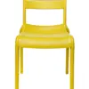 Silla de plástico amarilla de 50.5x56x82cm - Image 3