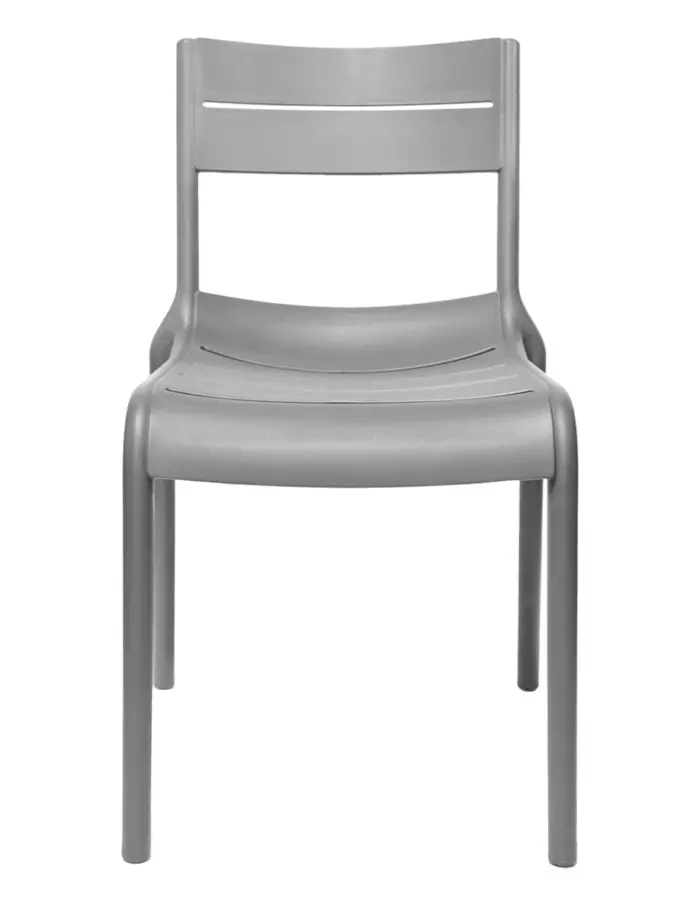 Silla de plástico gris de 50.5x56x82cm - Image 2