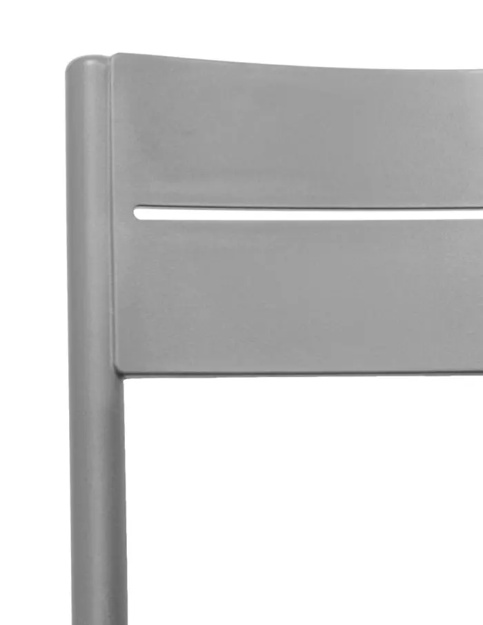 Silla de plástico gris de 50.5x56x82cm - Image 3
