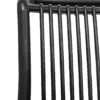Silla de plástico negra con cojín de diseño tiras de 52.5x64x83.3cm - Image 4