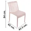 Silla de plástico rosa con cojín diseño tiras de 52.5x64x83.3cm - Image 2