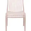 Silla de plástico rosa con cojín diseño tiras de 52.5x64x83.3cm - Image 3