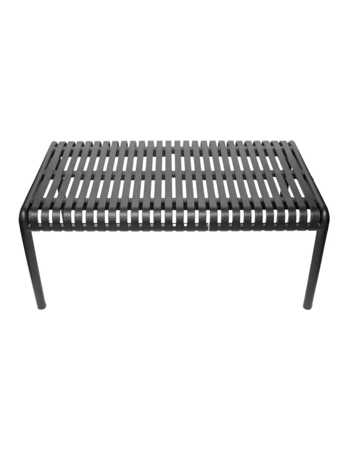 Mesa de plástico negro diseño tiras de 96x54.8x40cm54.8x96x40cm - Image 3