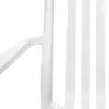 Sillón de 2 plazas de plástico con descansabrazos blanco diseño tiras de 73x119x77cm - Image 4