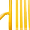 Sillón de 2 plazas de plástico con descansabrazos amarillo diseño tiras de 73x119x77cm - Image 4