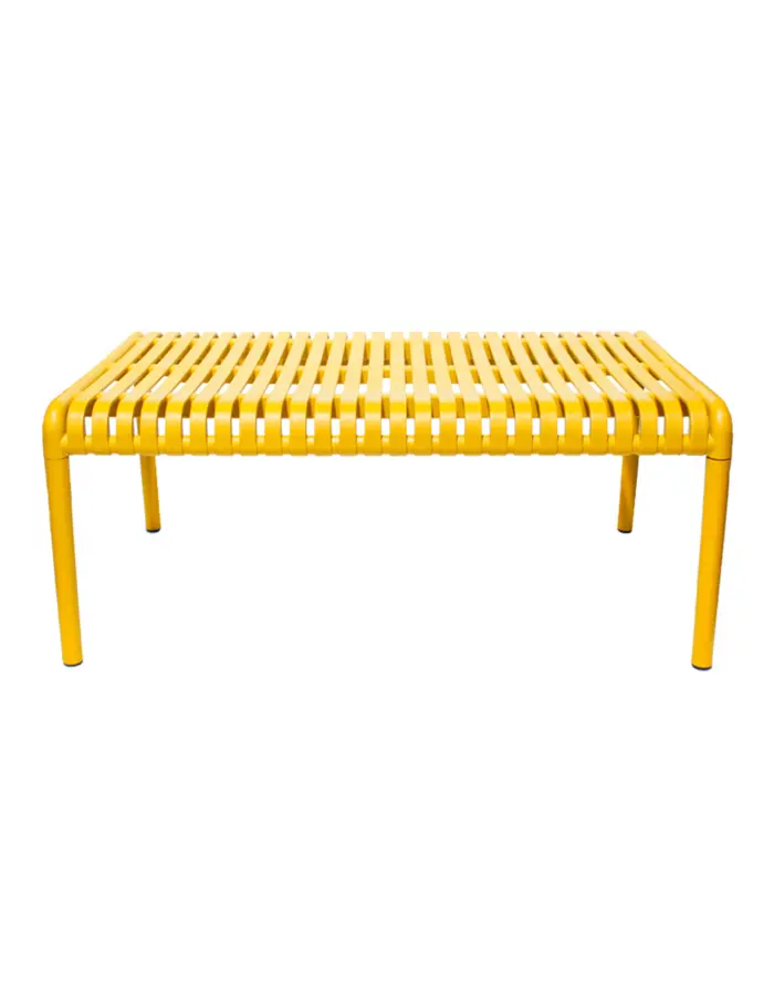 Mesa de plástico amarillo diseño tiras de 96x54.8x40cm54.8x96x40cm - Image 3