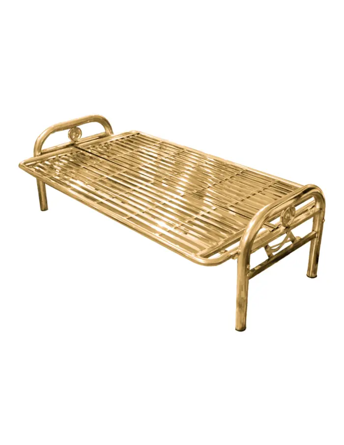 Banca de metal dorada de 190x70x95 cm - Image 3