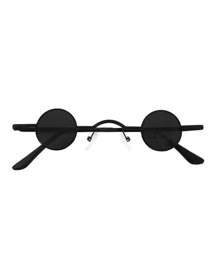 Lentes para sol con cristales redondos negro con dorado de 13.5x14.5x2.8cm - Image 2