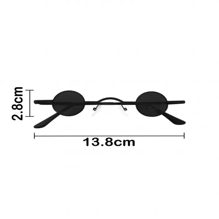 Lentes para sol con cristales redondos negro con dorado de 13.5x14.5x2.8cm - Image 4