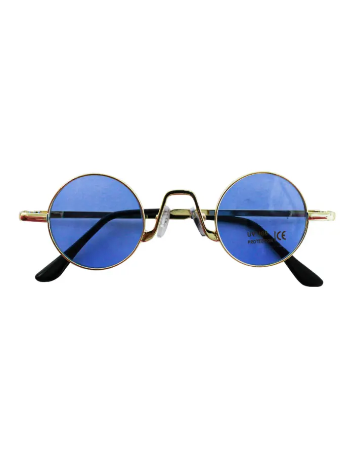 Lentes para sol con cristales redondos azul marino con negro de 14x15x4cm - Image 2