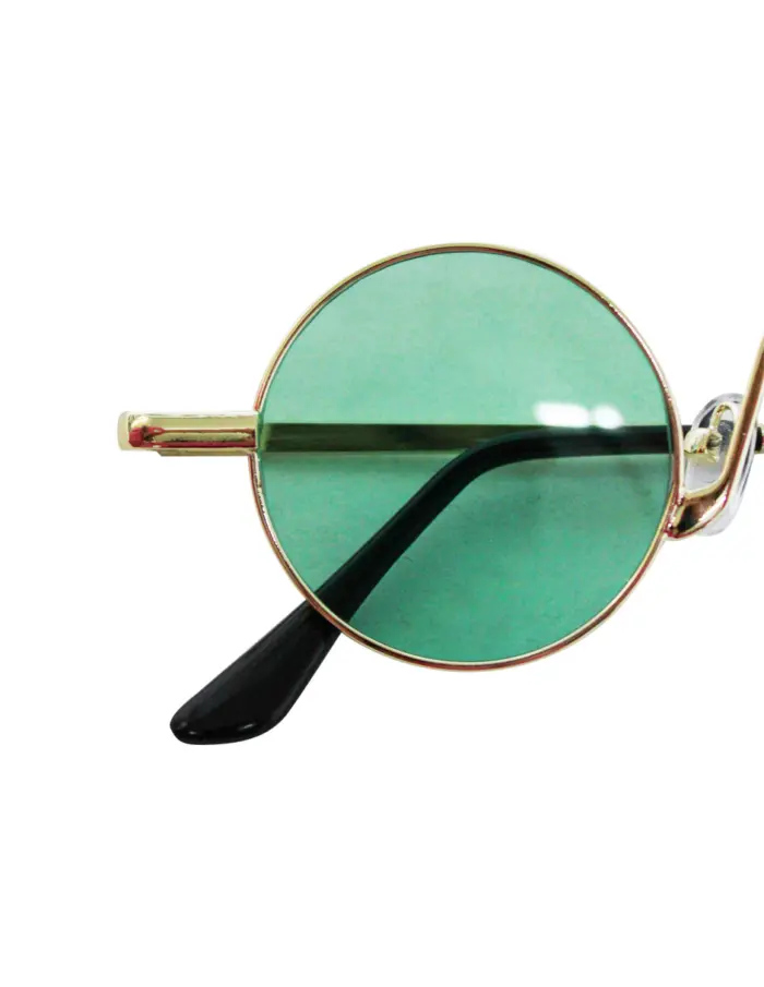 Lentes para sol con cristales redondos turquesa con negro de 14x15x4cm - Image 3