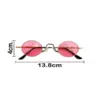 Lentes para sol con cristales redondos rosa con negro de 14x15x4cm - Image 4