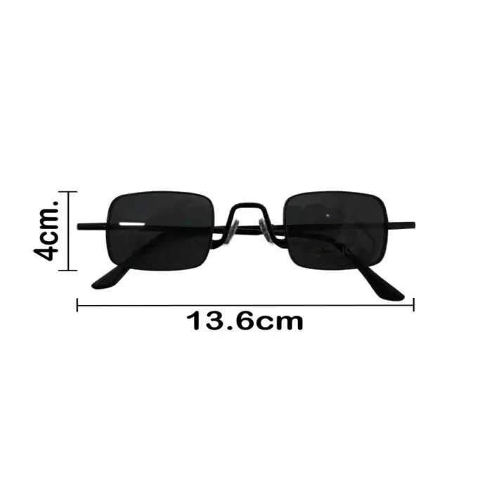 Lentes para sol con cristales cuadrados negro de 14.2x14.5x4cm - Image 4