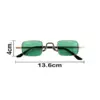 Lentes para sol con cristales cuadrados turquesa con dorado de 14.2x14.5x4cm - Image 4