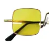 Lentes para sol con cristales cuadrados amarillo con dorado de 14.2x14.5x4cm - Image 2