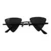 Lentes para sol con cristales triangulares negro con dorado de 14.5x15x4.4cm - Image 2