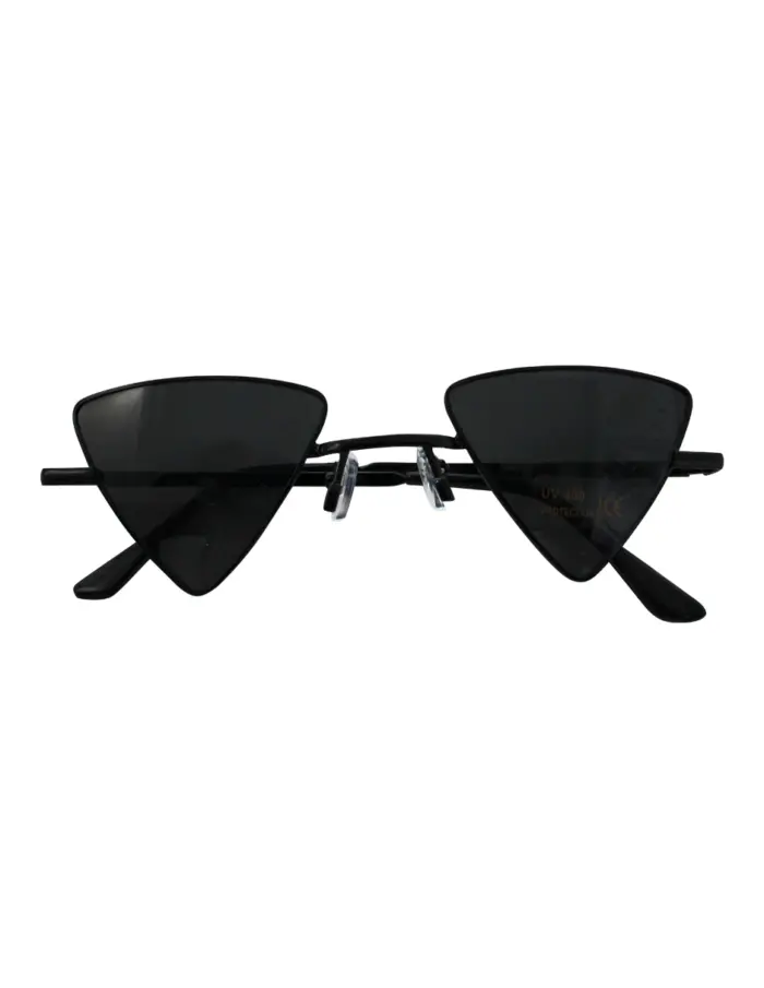 Lentes para sol con cristales triangulares negro con dorado de 14.5x15x4.4cm - Image 2