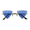 Lentes para sol con cristales triangulares azul marino con dorado de 14.5x15x4.4cm - Image 2