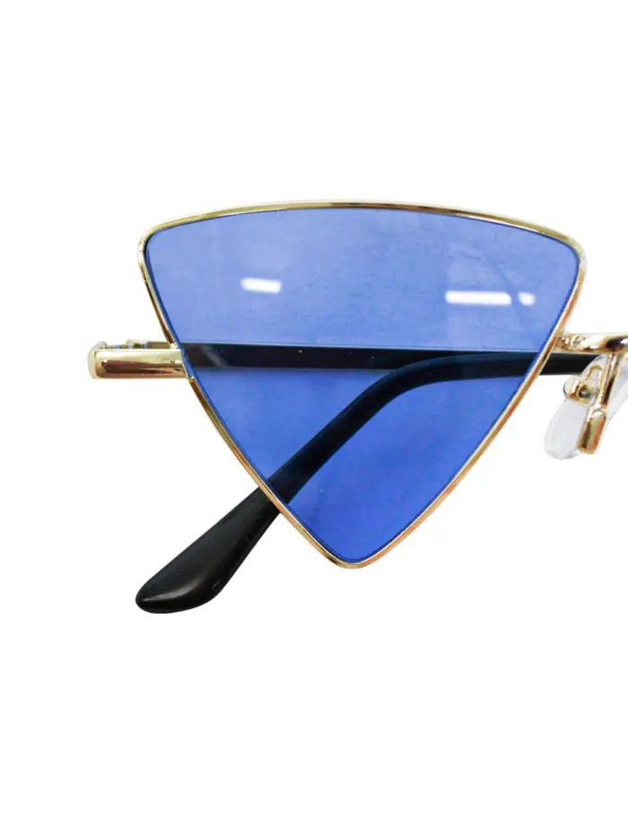 Lentes para sol con cristales triangulares azul marino con dorado de 14.5x15x4.4cm - Image 3