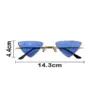 Lentes para sol con cristales triangulares azul marino con dorado de 14.5x15x4.4cm - Image 4