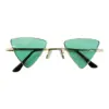 Lentes para sol con cristales triangulares turquesa con dorado de 14.5x15x4.4cm - Image 2