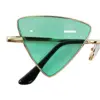 Lentes para sol con cristales triangulares turquesa con dorado de 14.5x15x4.4cm - Image 3