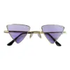 Lentes para sol con cristales triangulares púrpura con dorado de 14.5x15x4.4cm - Image 2
