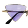 Lentes para sol con cristales triangulares púrpura con dorado de 14.5x15x4.4cm - Image 3