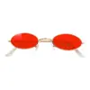 Lentes para sol con cristales ovalados rojo con dorado de 13.5x14.5x2.9cm - Image 2