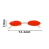 Lentes para sol con cristales ovalados rojo con dorado de 13.5x14.5x2.9cm - Image 4