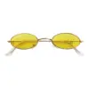 Lentes para sol con cristales ovalados amarillo dorado de 13.5x14.5x2.9cm - Image 2