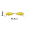 Lentes para sol con cristales ovalados amarillo dorado de 13.5x14.5x2.9cm - Image 4