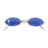 Lentes para sol con cristales ovalados azul marino con dorado de 13.5x14.5x2.9cm - Image 2