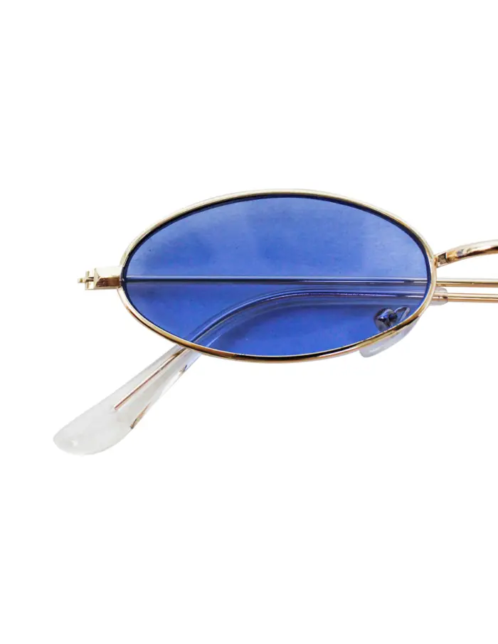 Lentes para sol con cristales ovalados azul marino con dorado de 13.5x14.5x2.9cm - Image 3