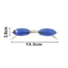 Lentes para sol con cristales ovalados azul marino con dorado de 13.5x14.5x2.9cm - Image 4