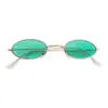 Lentes para sol con cristales ovalados turquesa con dorado de 13.5x14.5x2.9cm - Image 2