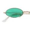 Lentes para sol con cristales ovalados turquesa con dorado de 13.5x14.5x2.9cm - Image 3