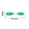 Lentes para sol con cristales ovalados turquesa con dorado de 13.5x14.5x2.9cm - Image 4
