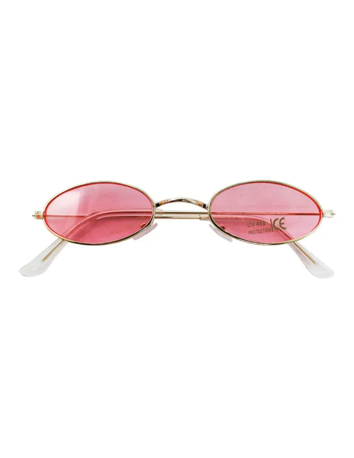 Lentes para sol con cristales ovalados rosa con dorado de 13.5x14.5x2.9cm - Image 2