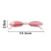 Lentes para sol con cristales ovalados rosa con dorado de 13.5x14.5x2.9cm - Image 4