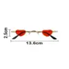 Lentes para sol con cristales diseño corazón rojo con dorado de 13.5x14.5x2.9cm - Image 4