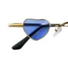 Lentes para sol con cristales diseño corazón azul marino con dorado de 13.5x14.5x2.9cm - Image 3