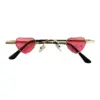 Lentes para sol con cristales diseño corazón rosa con dorado de 13.5x14.5x2.9cm - Image 2