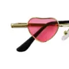 Lentes para sol con cristales diseño corazón rosa con dorado de 13.5x14.5x2.9cm - Image 3