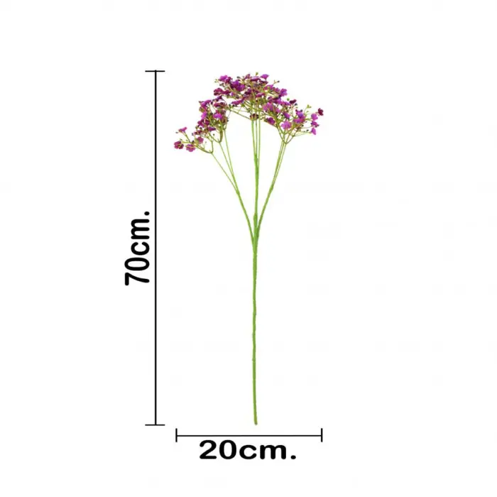 Vara de flores de plastico purpura de 15x20x70cm - Image 3