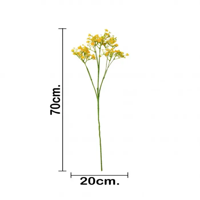 Vara de flores de plastico amarillo de 15x20x70cm - Image 3